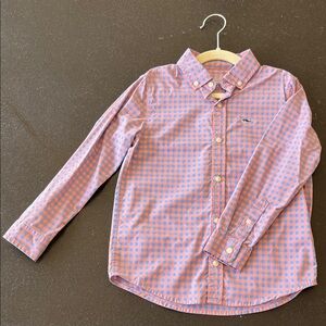 Vineyard Vines Pink and Blue Checkered Button Down Shirt